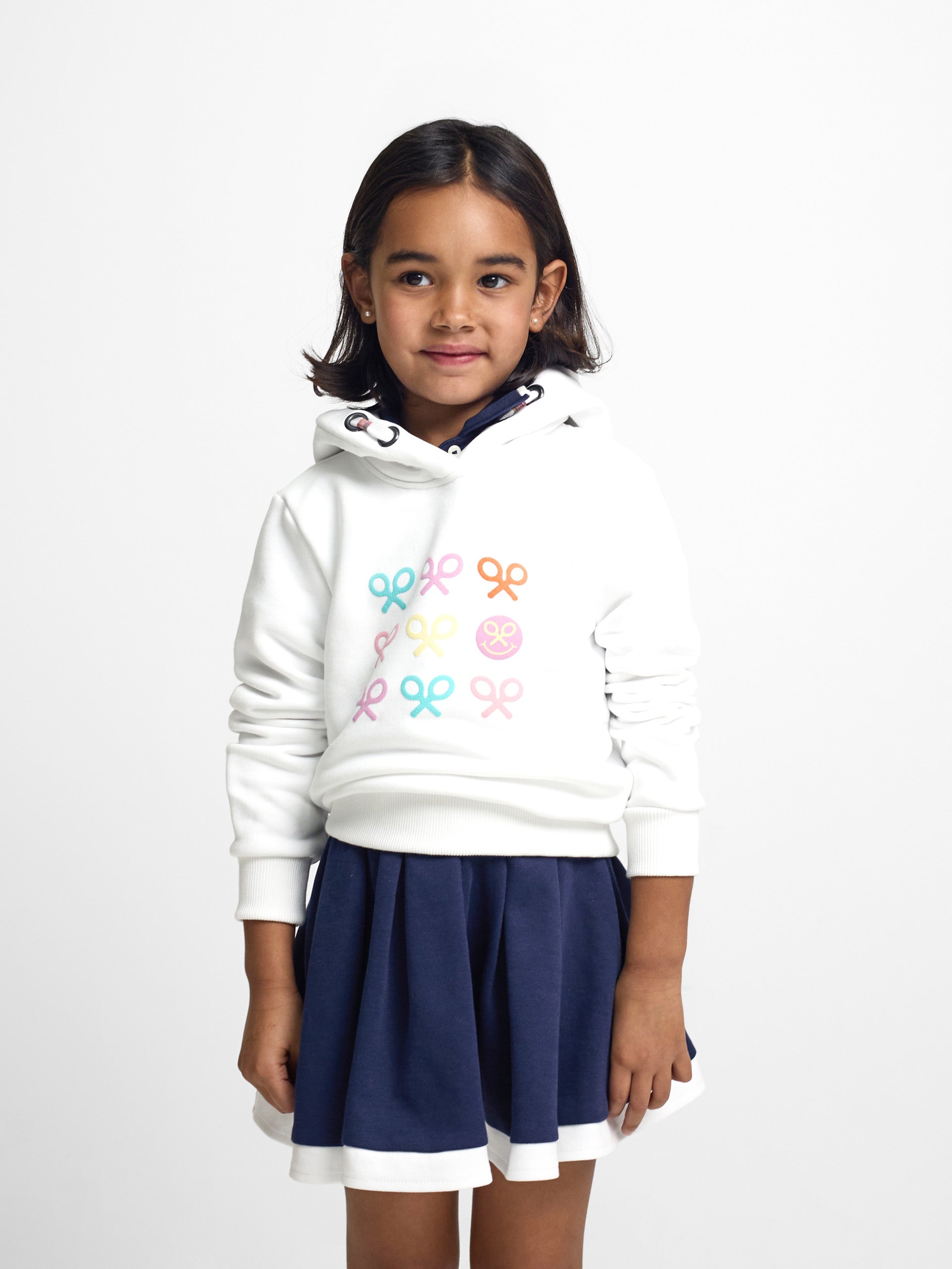White smile girl rackets sweatshirt