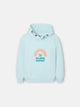 Silbon Sunset Light Blue Hooded Sweatshirt for Girls