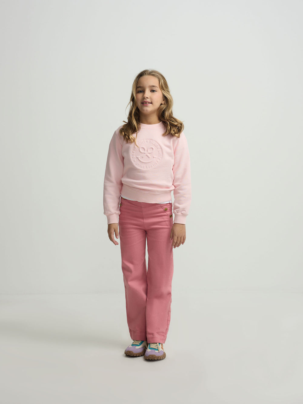 Pink girl smile sweatshirt