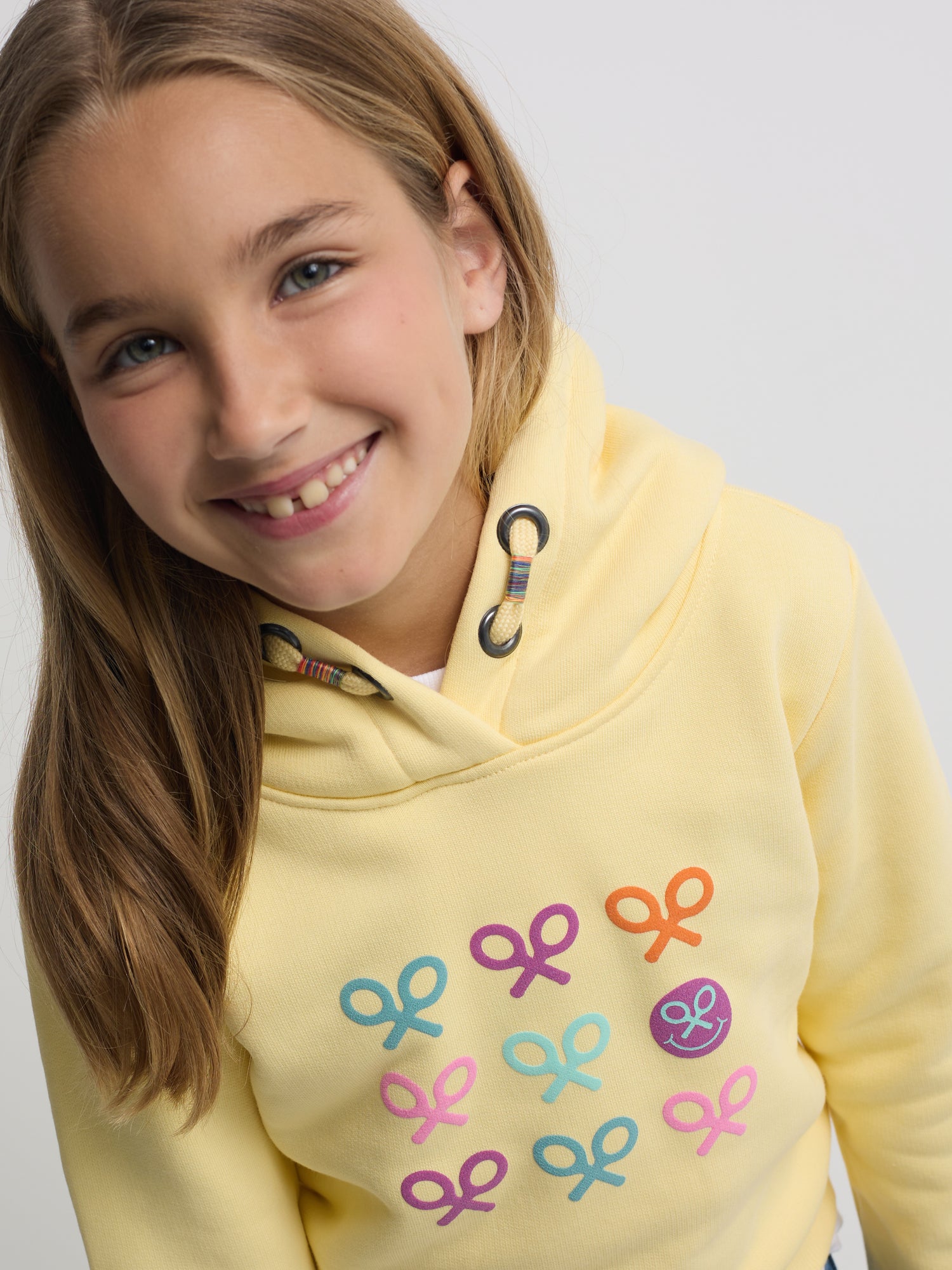 Sudadera girl raquetas multicolor amarilla