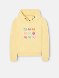 Sweat-shirt fille raquettes multicolores jaune