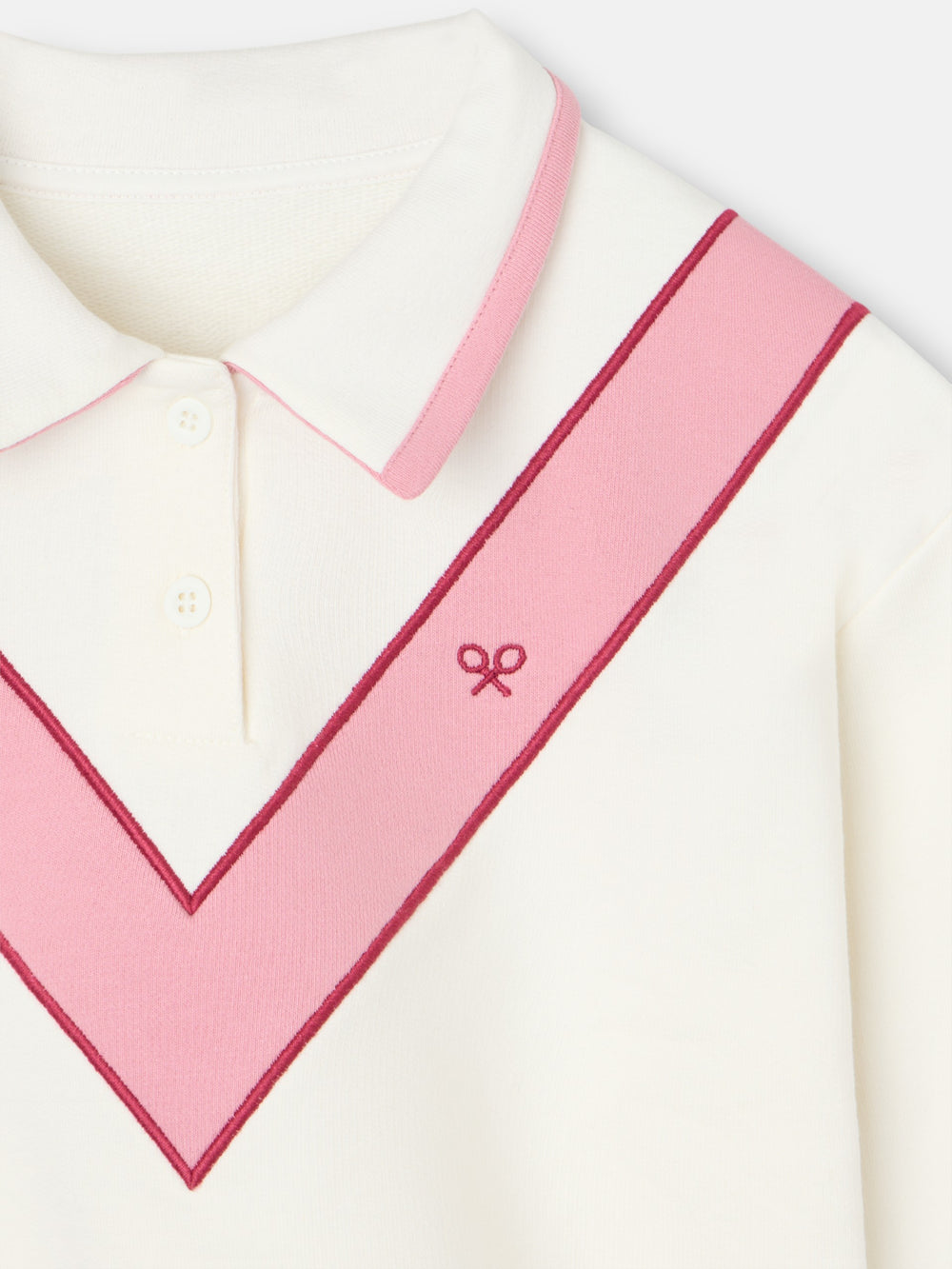 Sudadera girl retro rosa y cruda