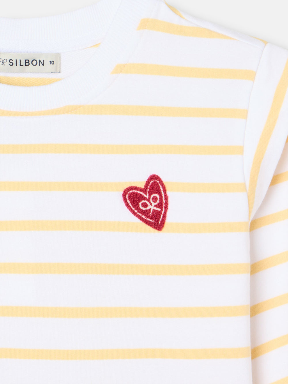 Sudadera girl hombreras amarillo y crudo