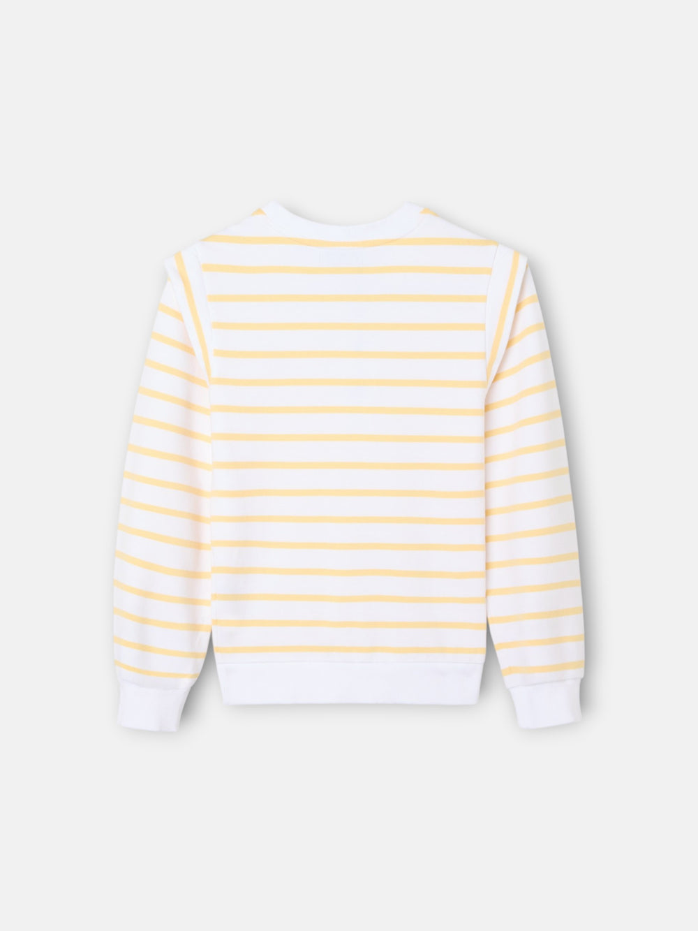 Sudadera girl hombreras amarillo y crudo