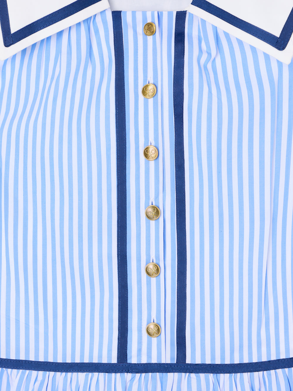 Sailor girl dress with blue stripes