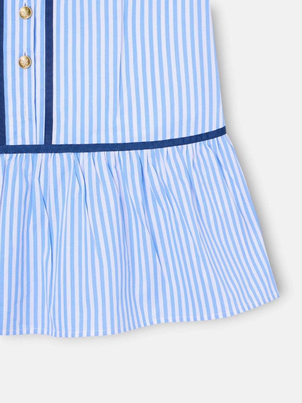 Sailor girl dress with blue stripes