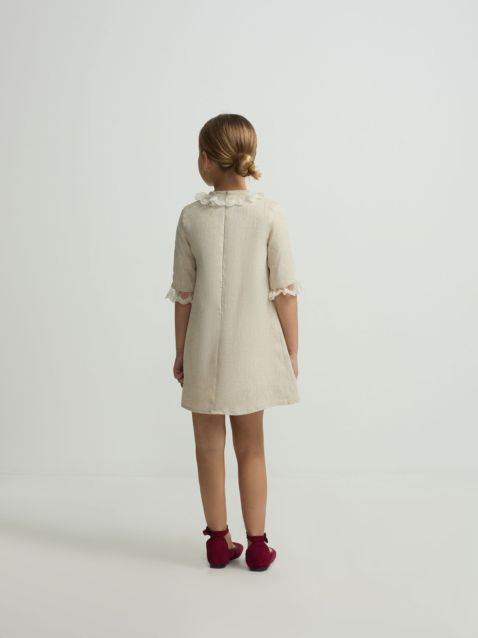 Beige dress for girls
