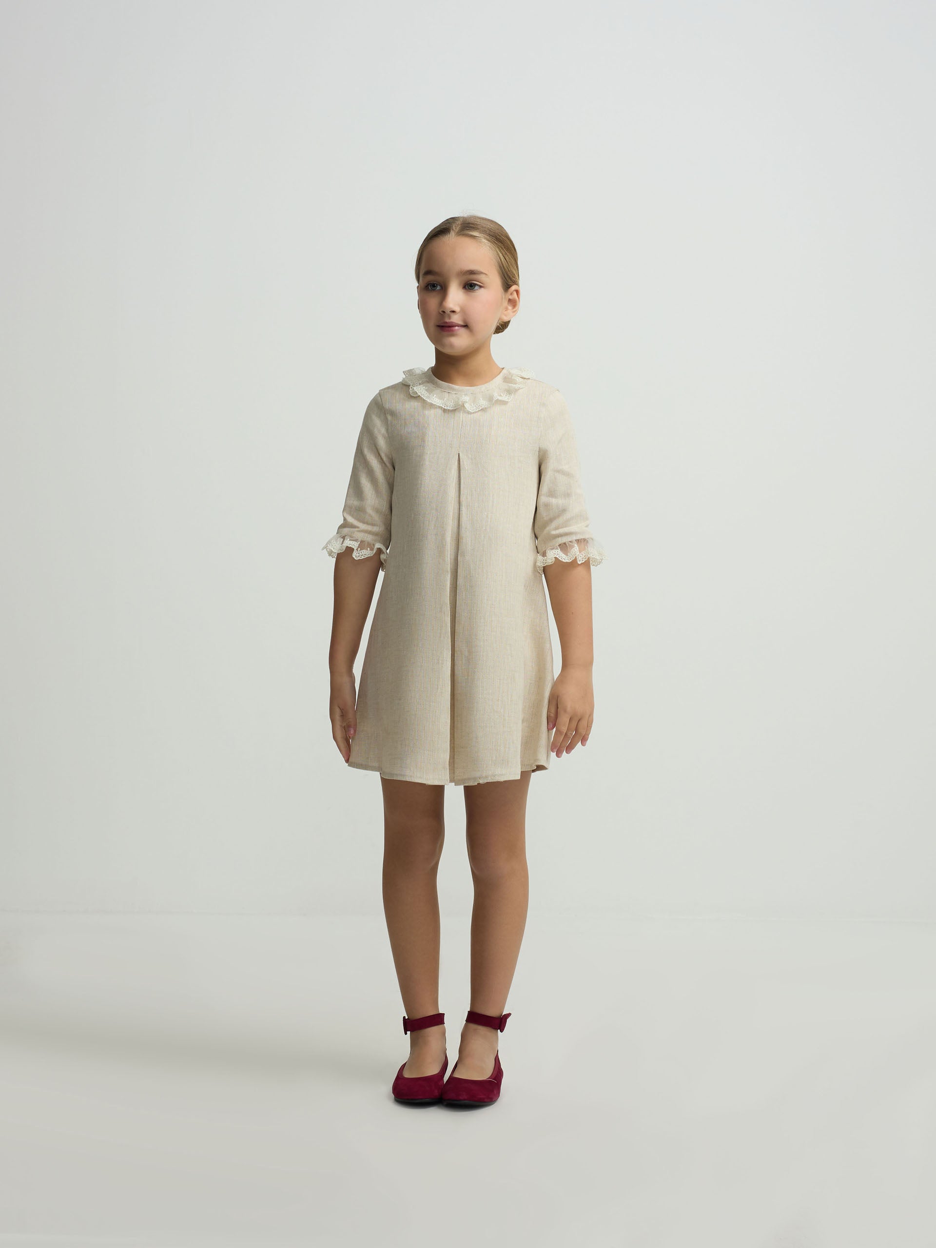 Beige dress for girls
