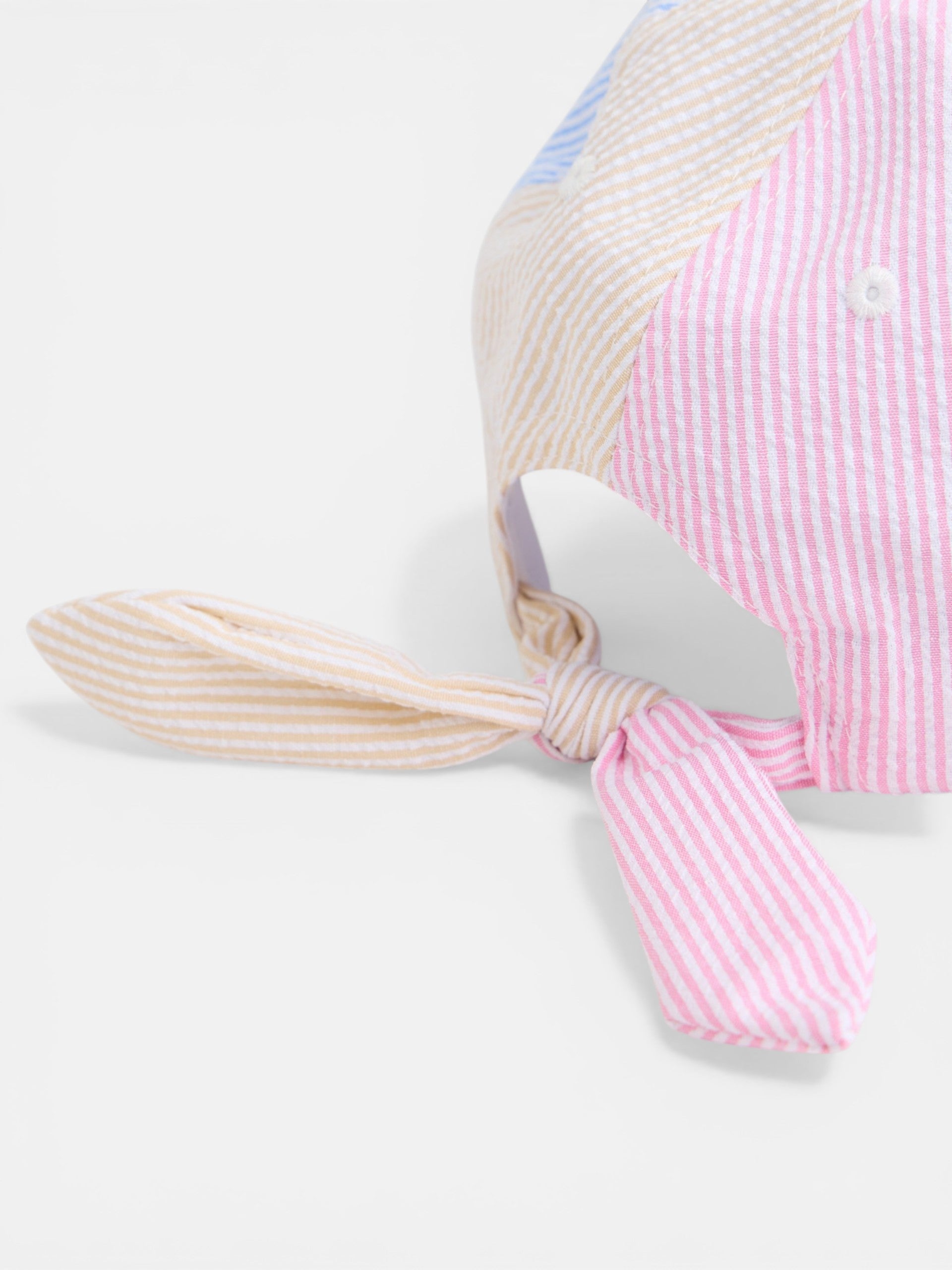 Girls' striped multi-color cap
