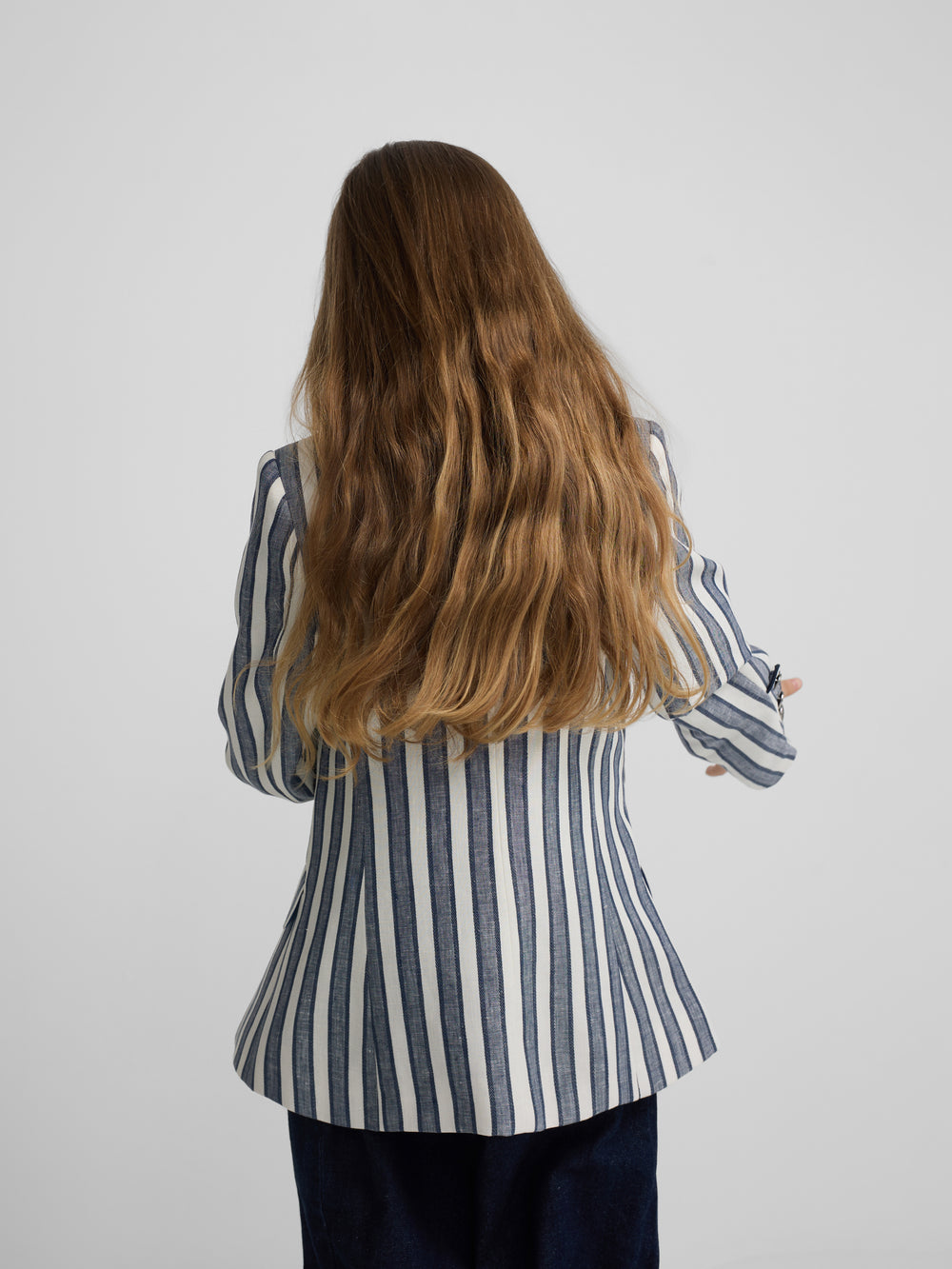 Blazer de menina marinheiro riscas azuis