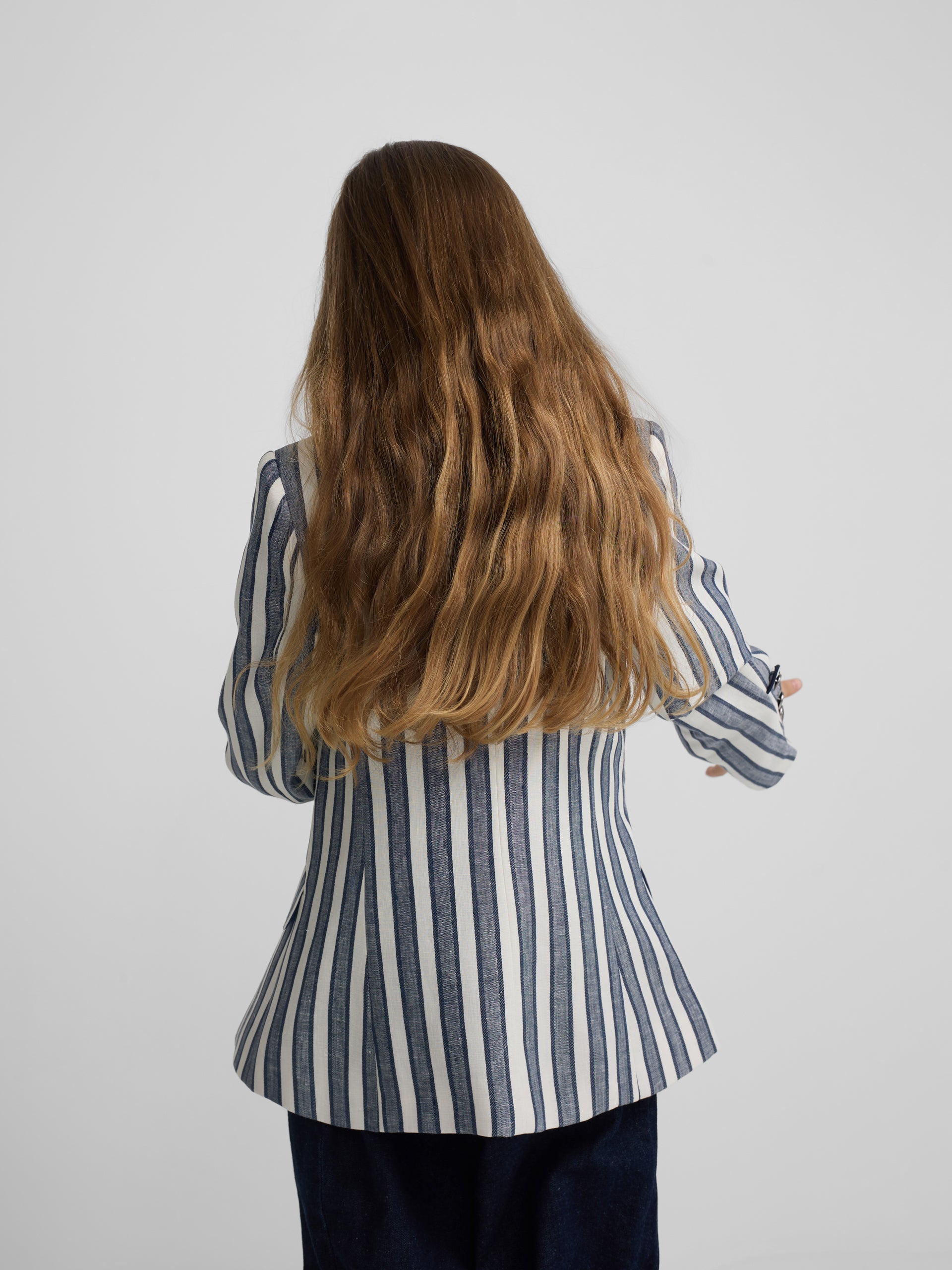 Blazer de menina marinheiro riscas azuis