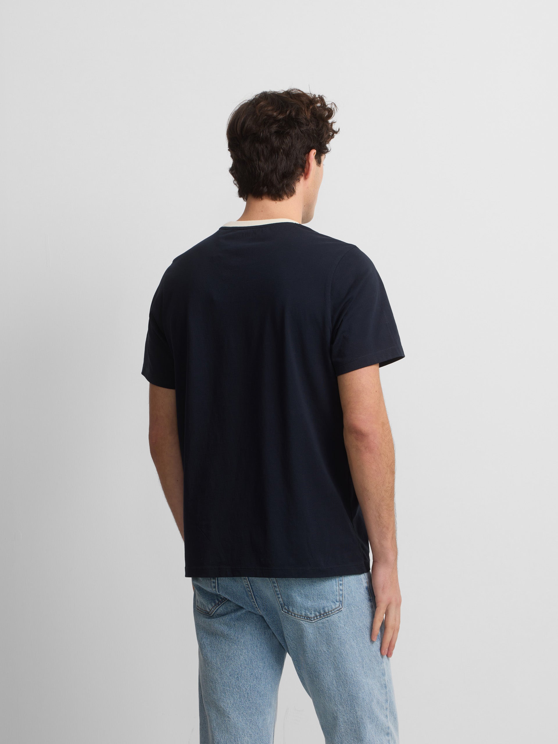 T-shirt de croisière à rayures horizontales bleu marine