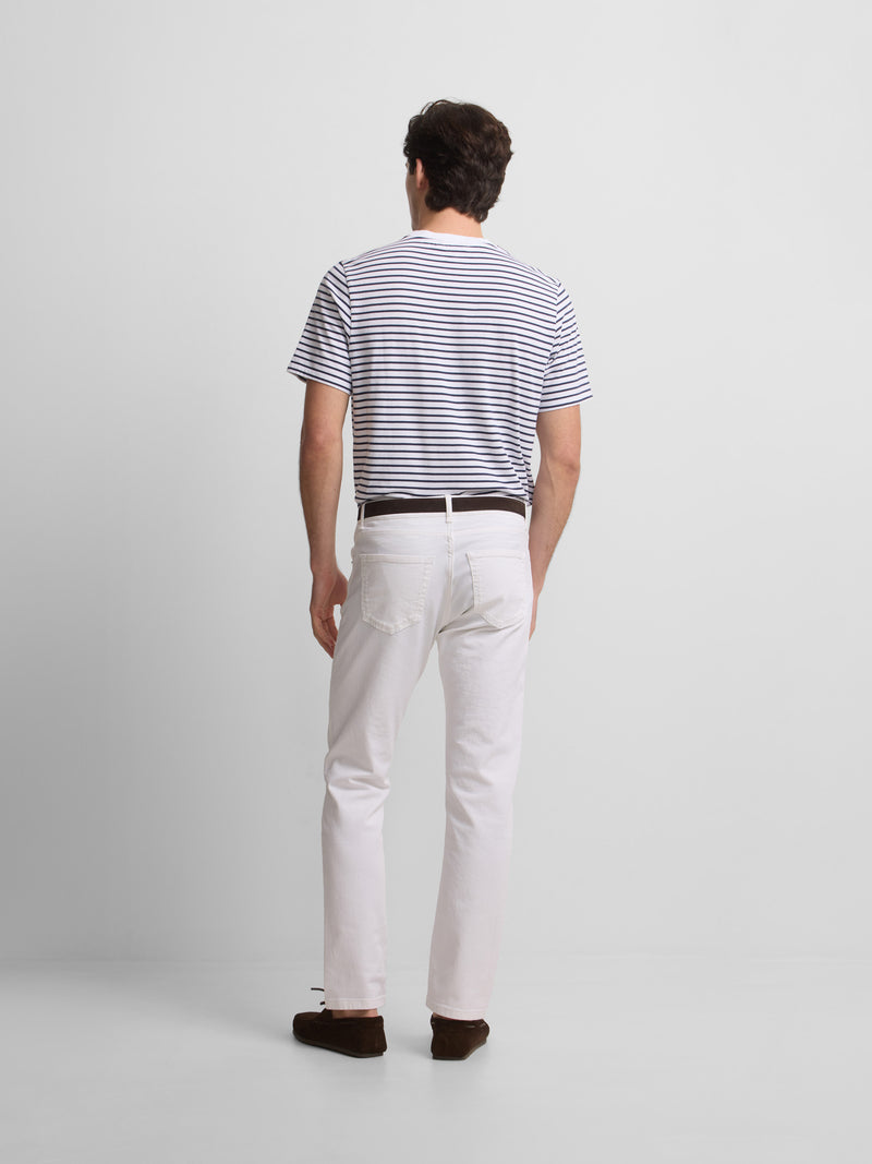 Camiseta rayas finas cruise blanca