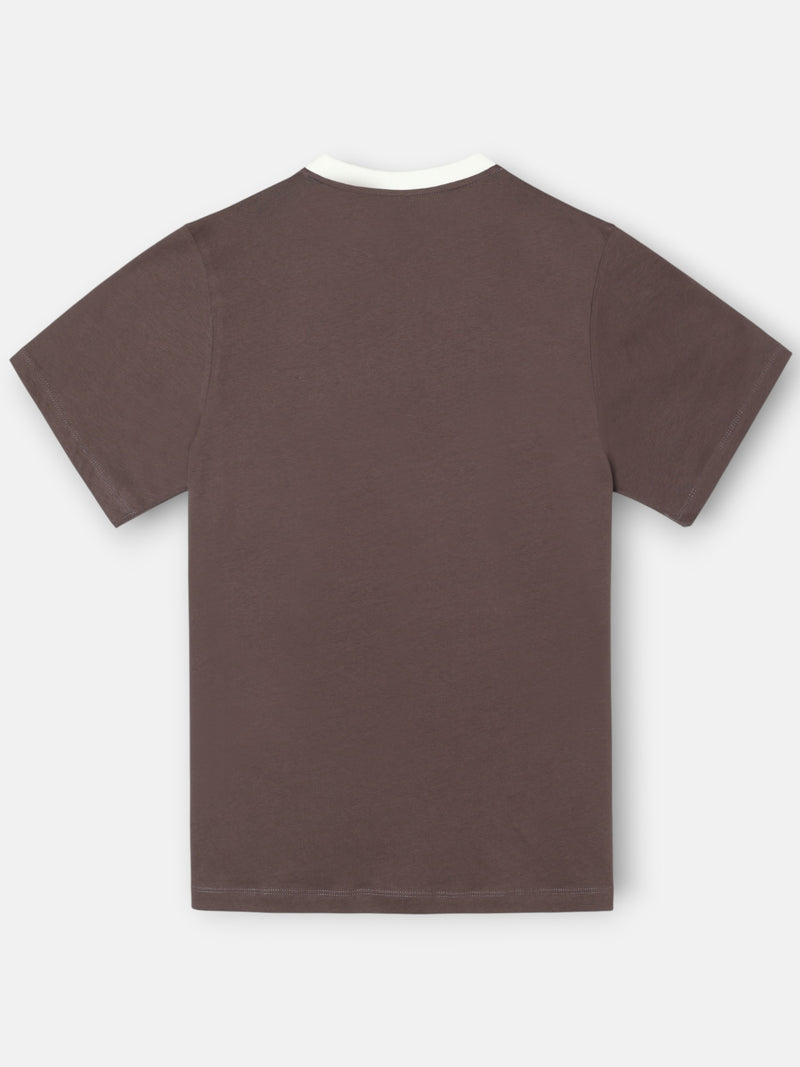 Horizontal stripe cruise t-shirt brown