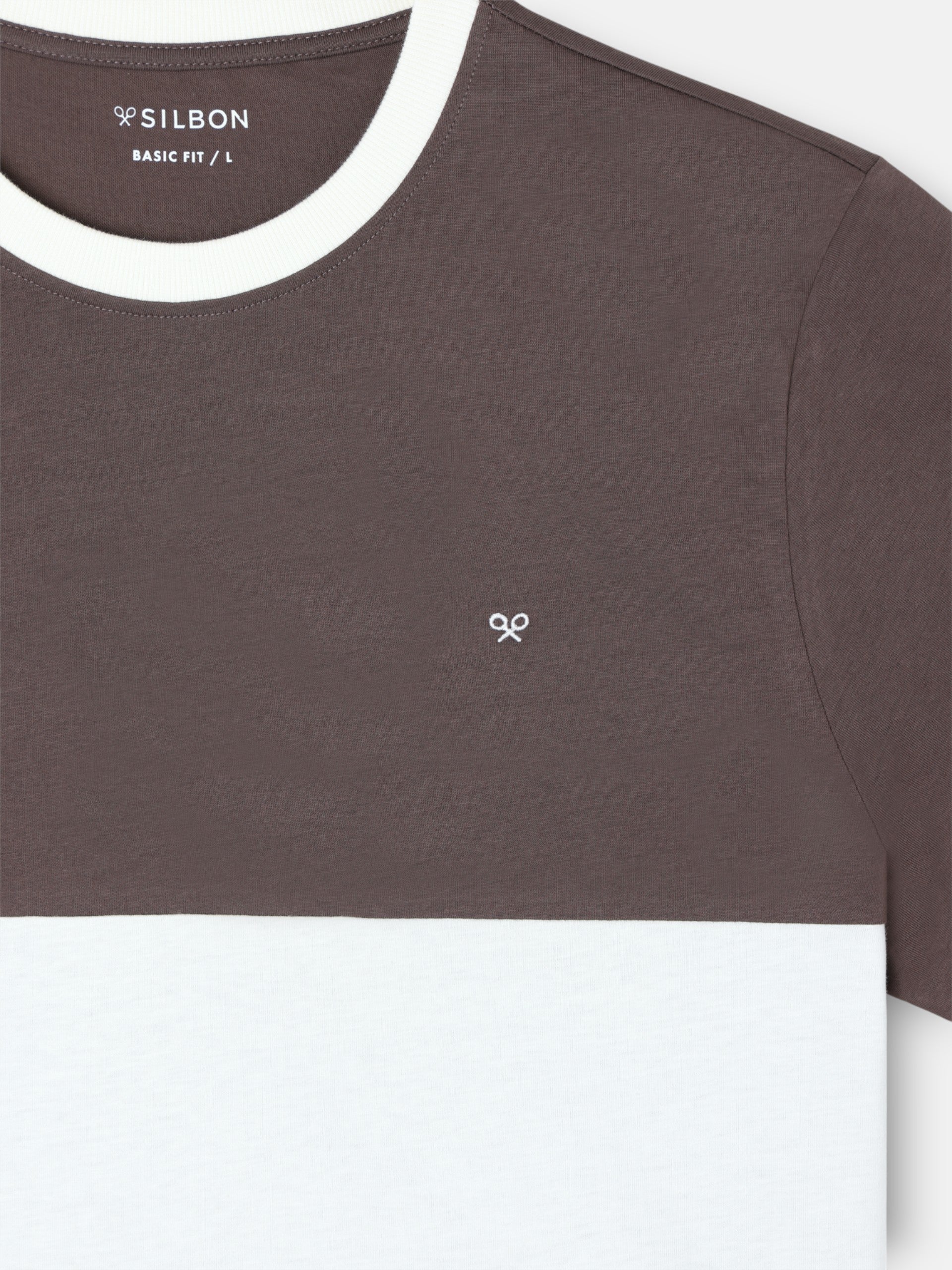 T-shirt de croisière à rayures horizontales marron