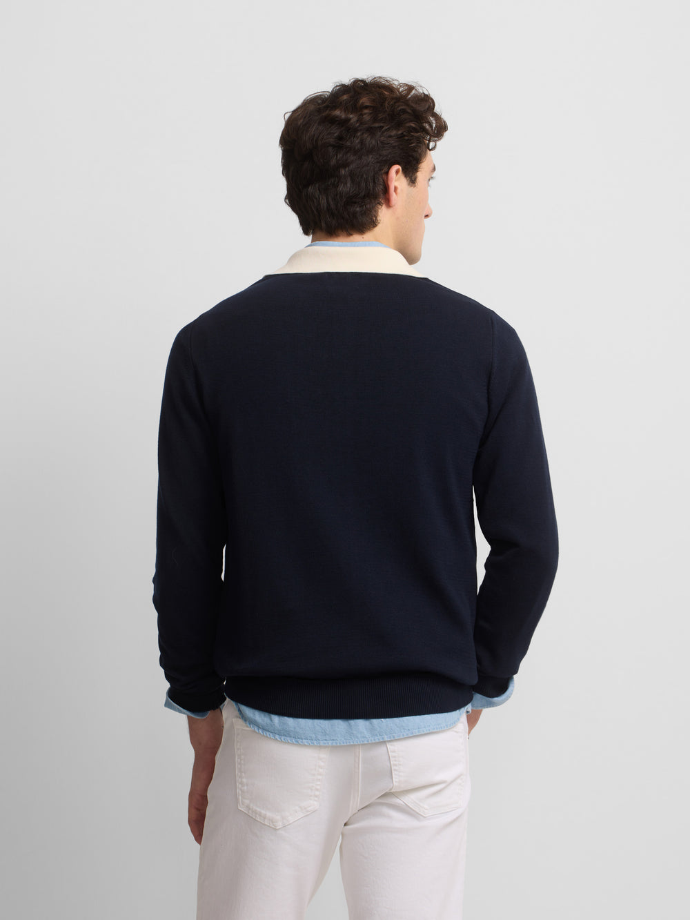 Jersey cuello polo cruise azul marino