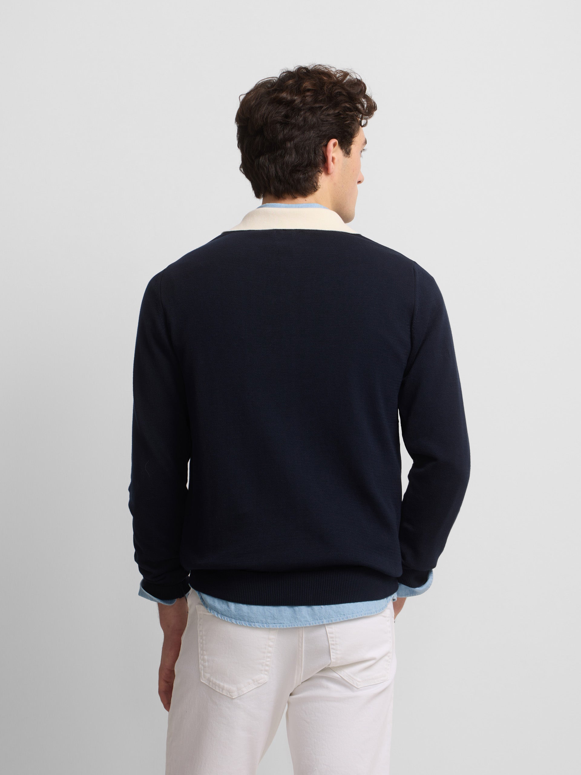 Jersey cuello polo cruise azul marino