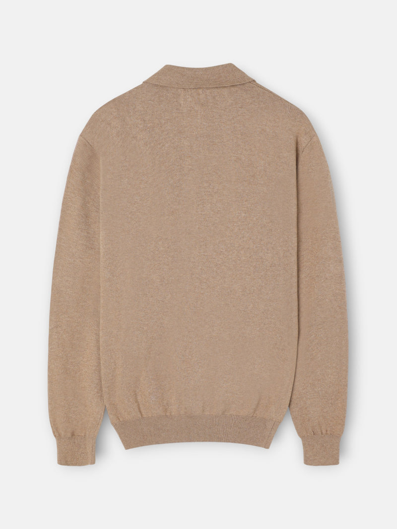 Light beige polo neck sweater