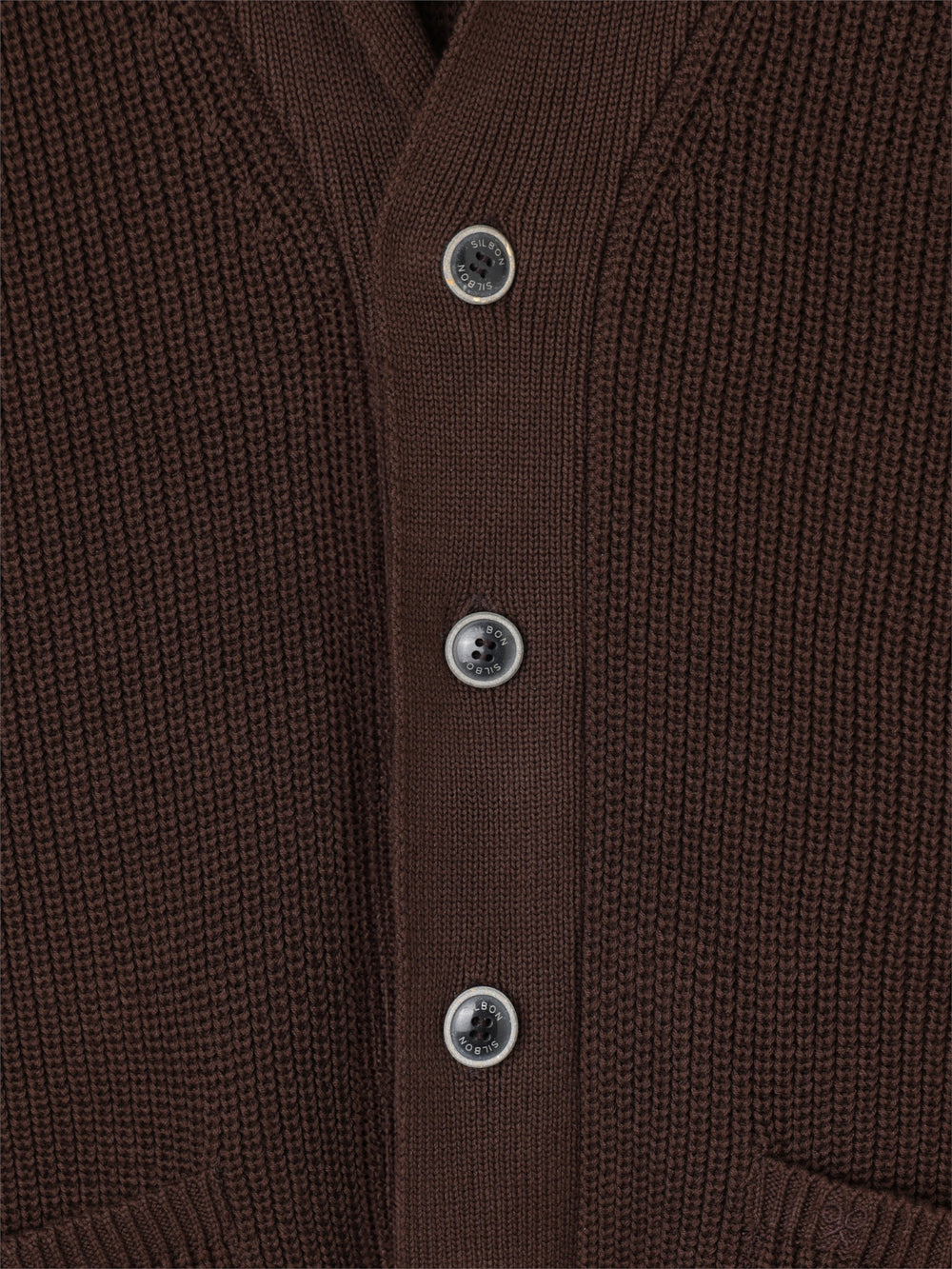 Cardigan canelado cruise castanho