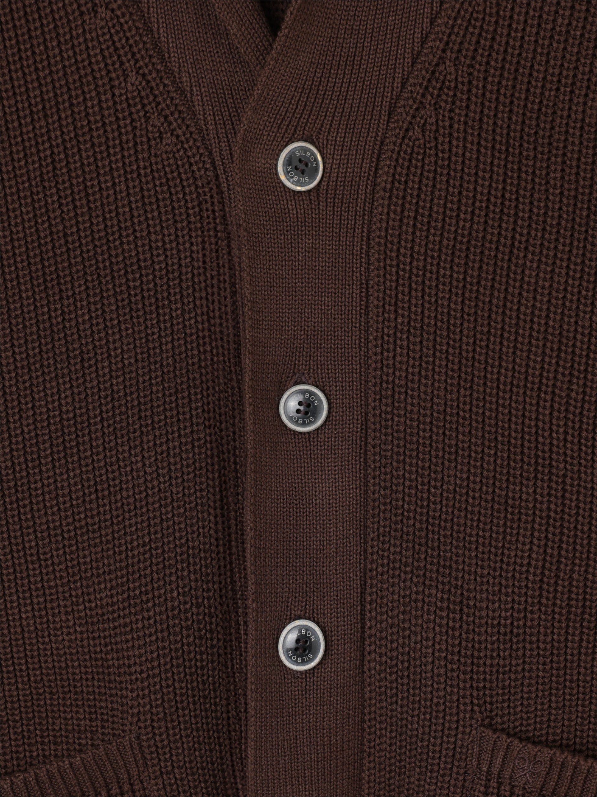 Cardigan canelado cruise castanho