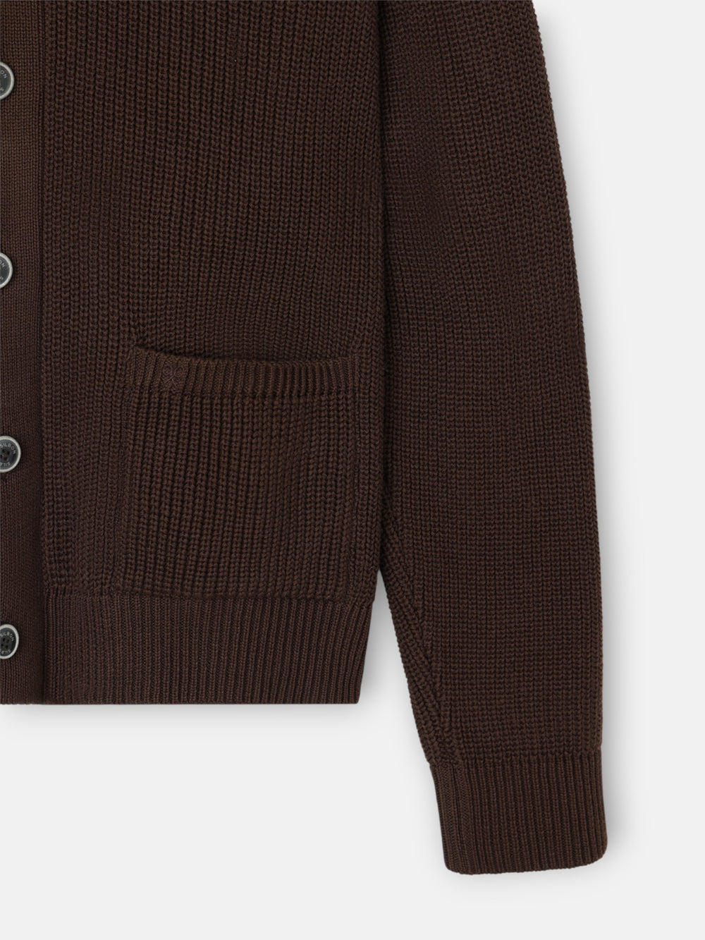 Cardigan canelado cruise castanho