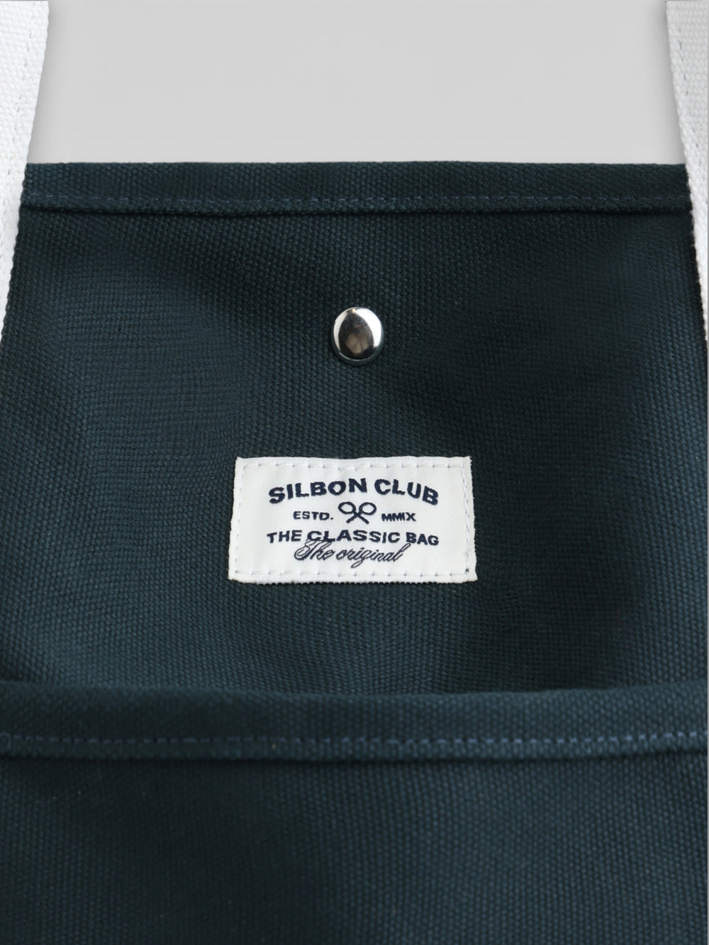 Tote bag clássica bicolor azul-marinho