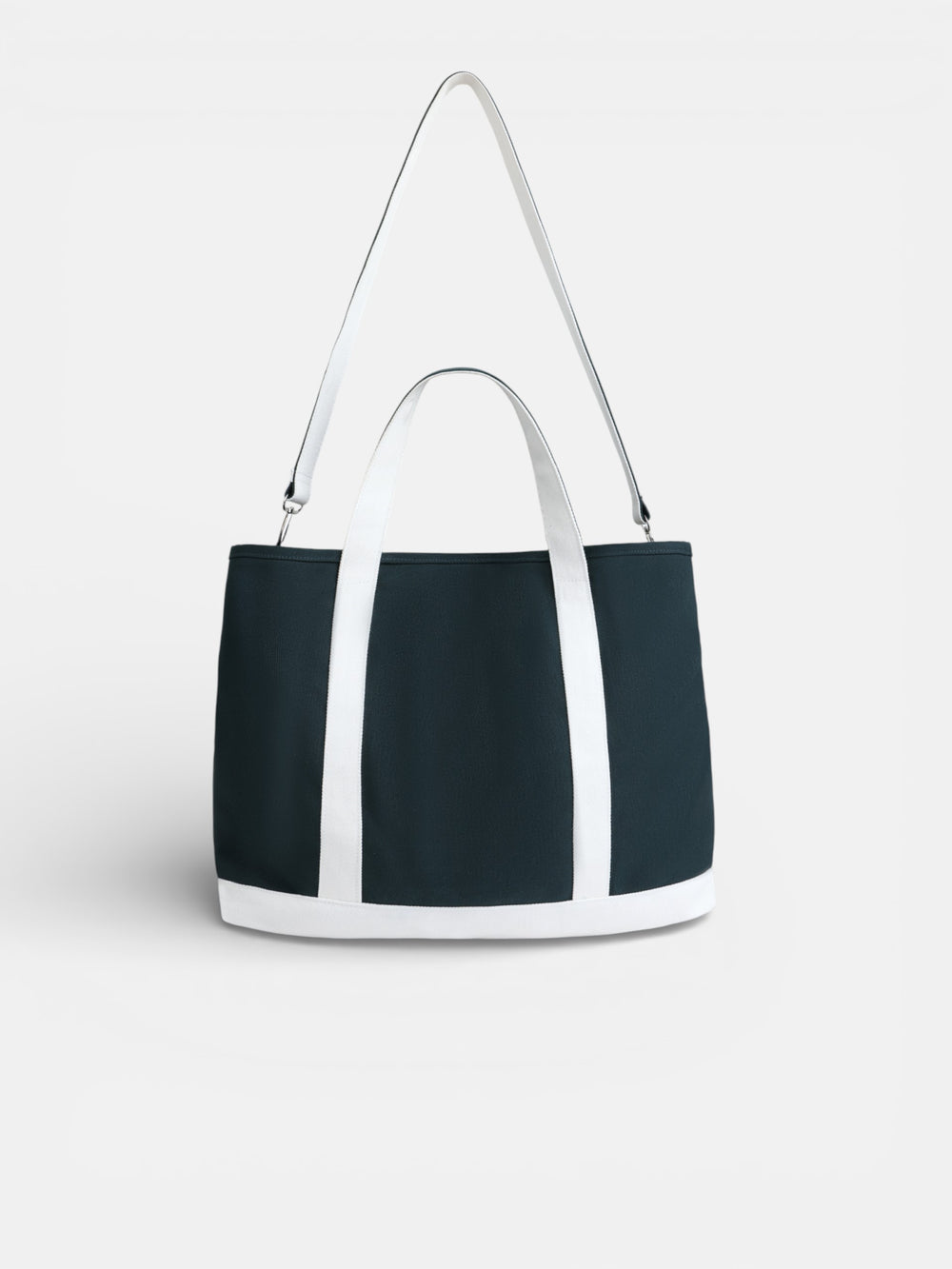 Tote bag clássica bicolor azul-marinho