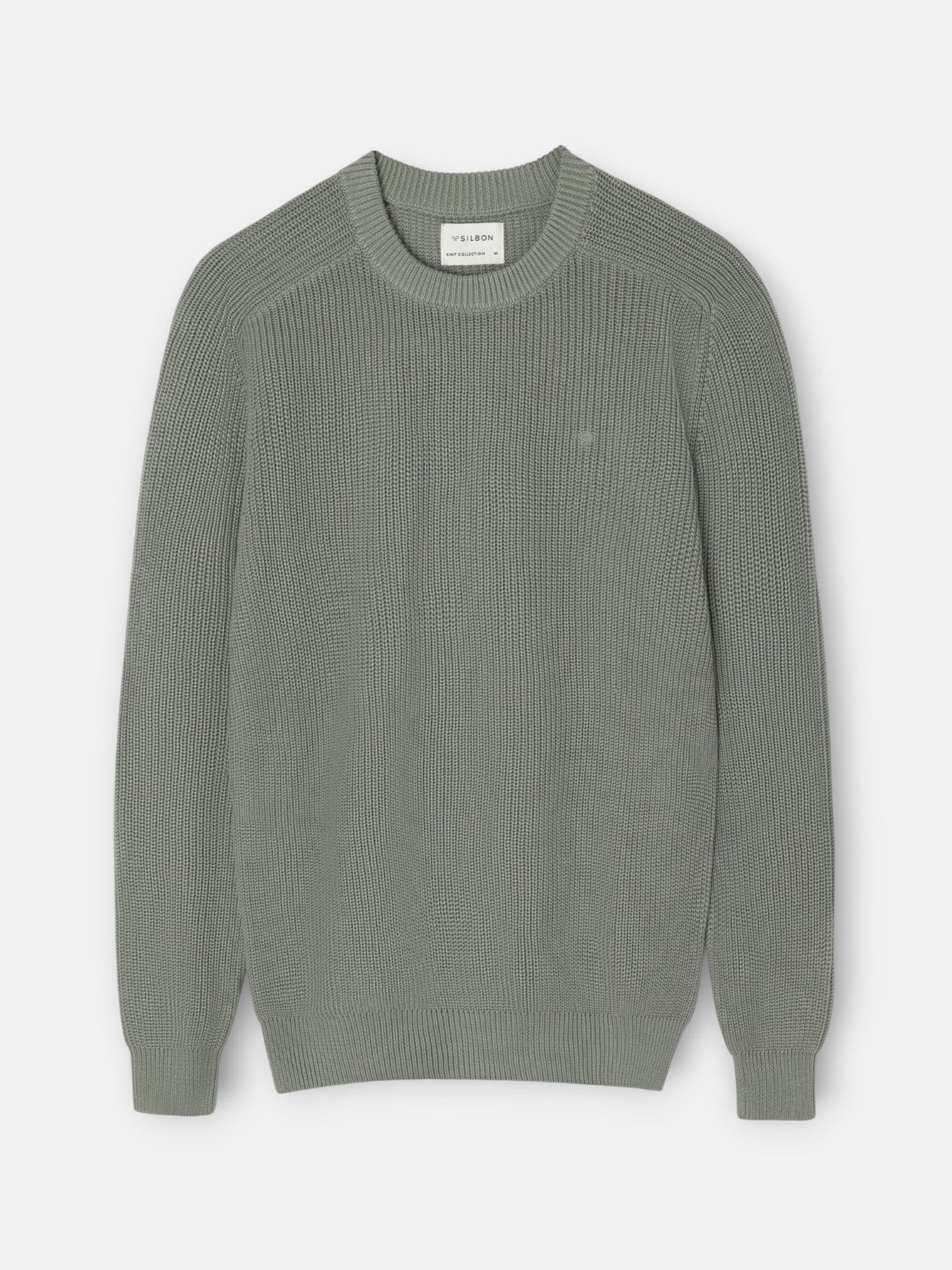 Jersey estructura verde gris