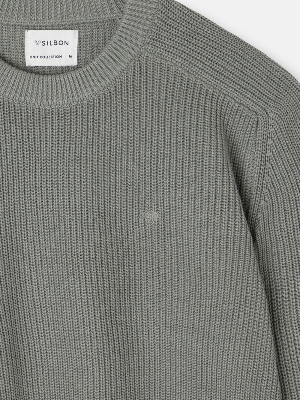 Jersey structuré vert-gris