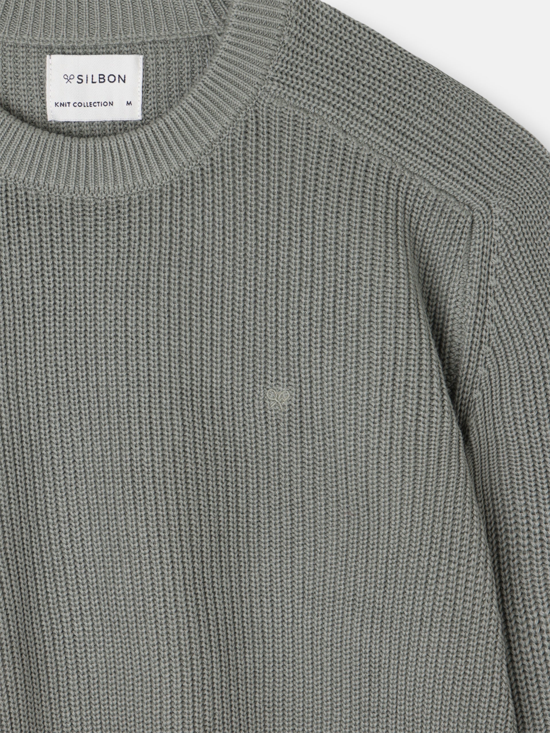 Jersey estructura verde gris