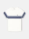T-shirt mulher emblema faixa azul