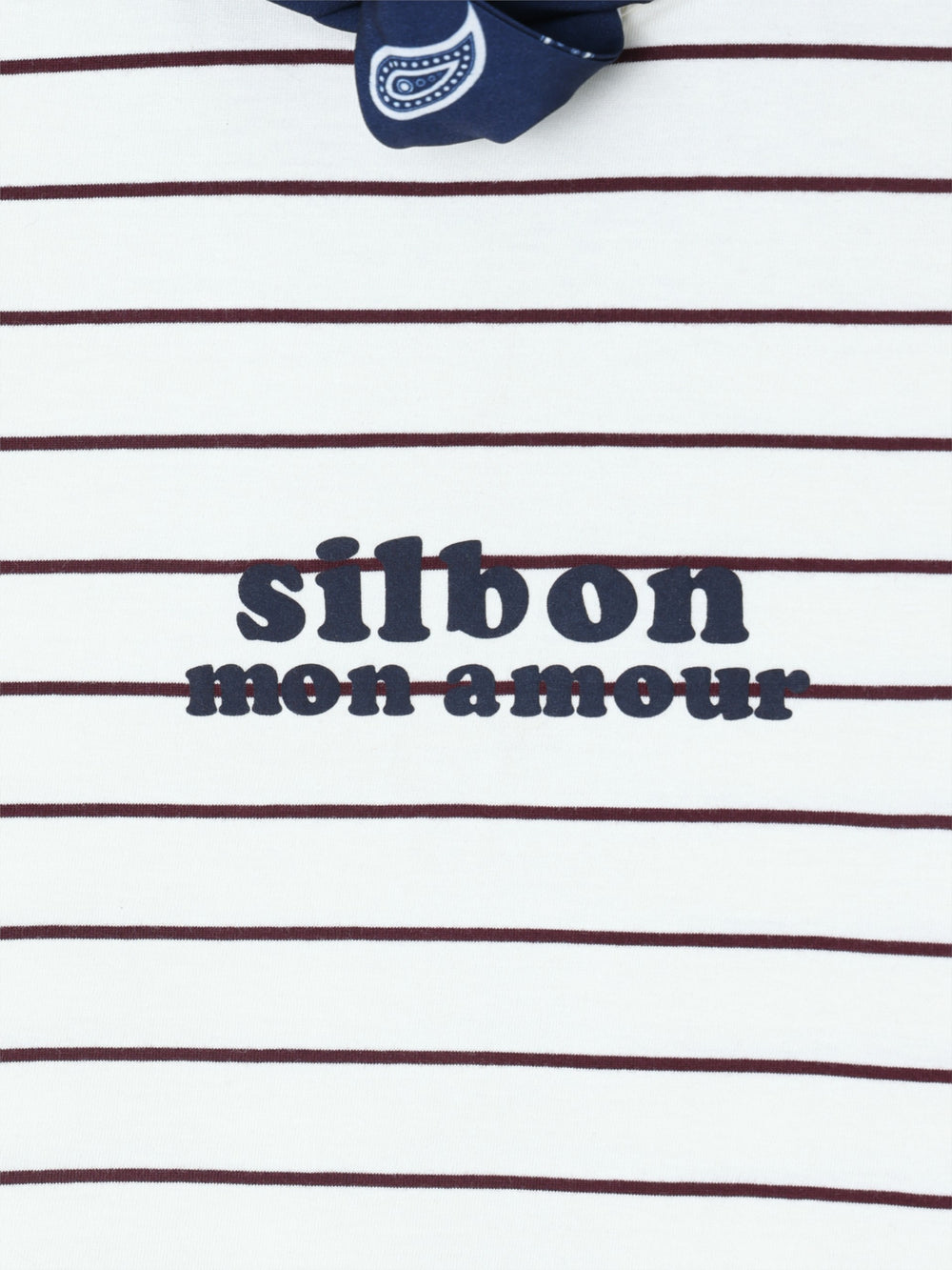 Women's T-shirt with purple bandana silbon appliqué