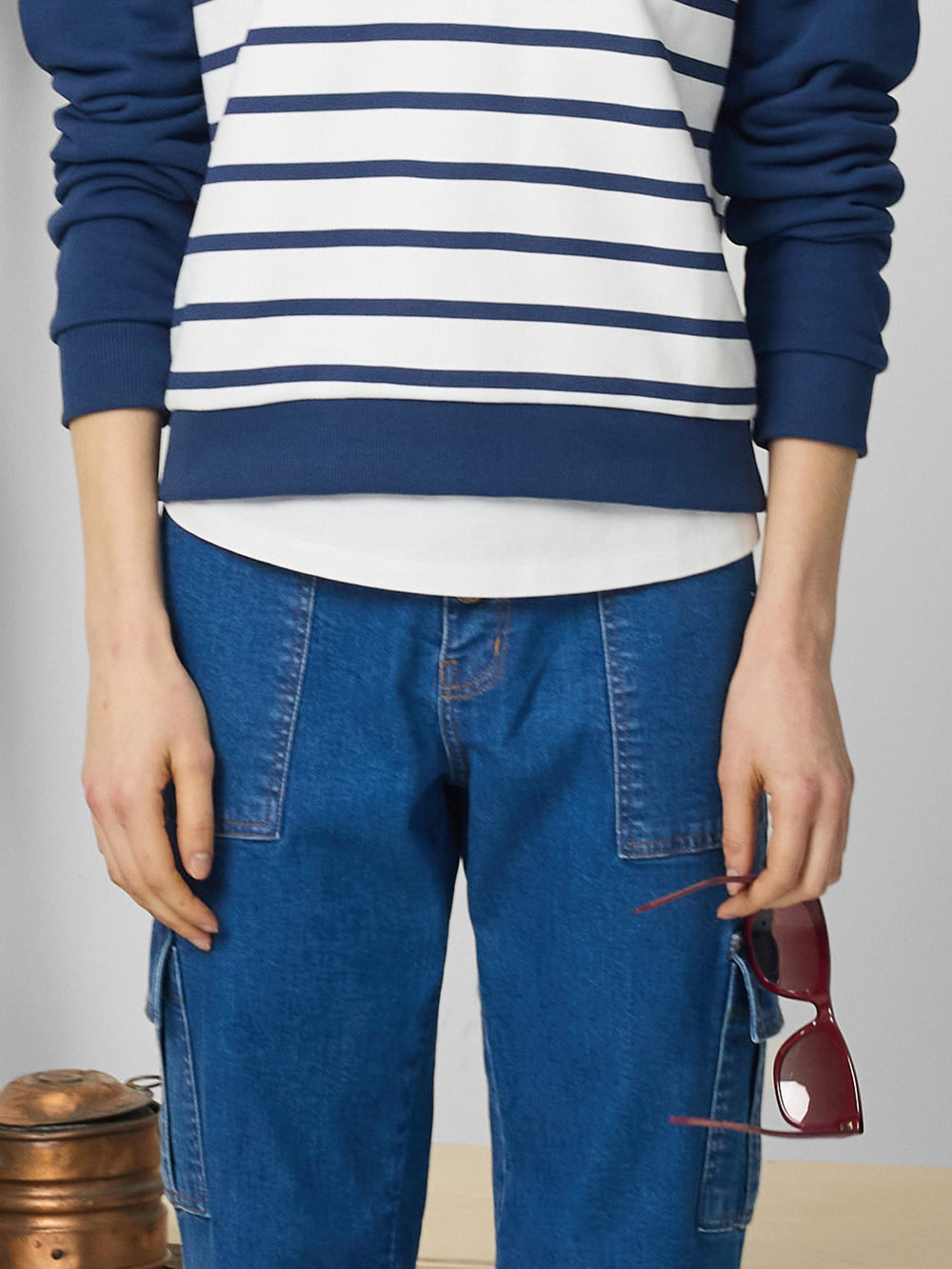 Pantalon cargo denim