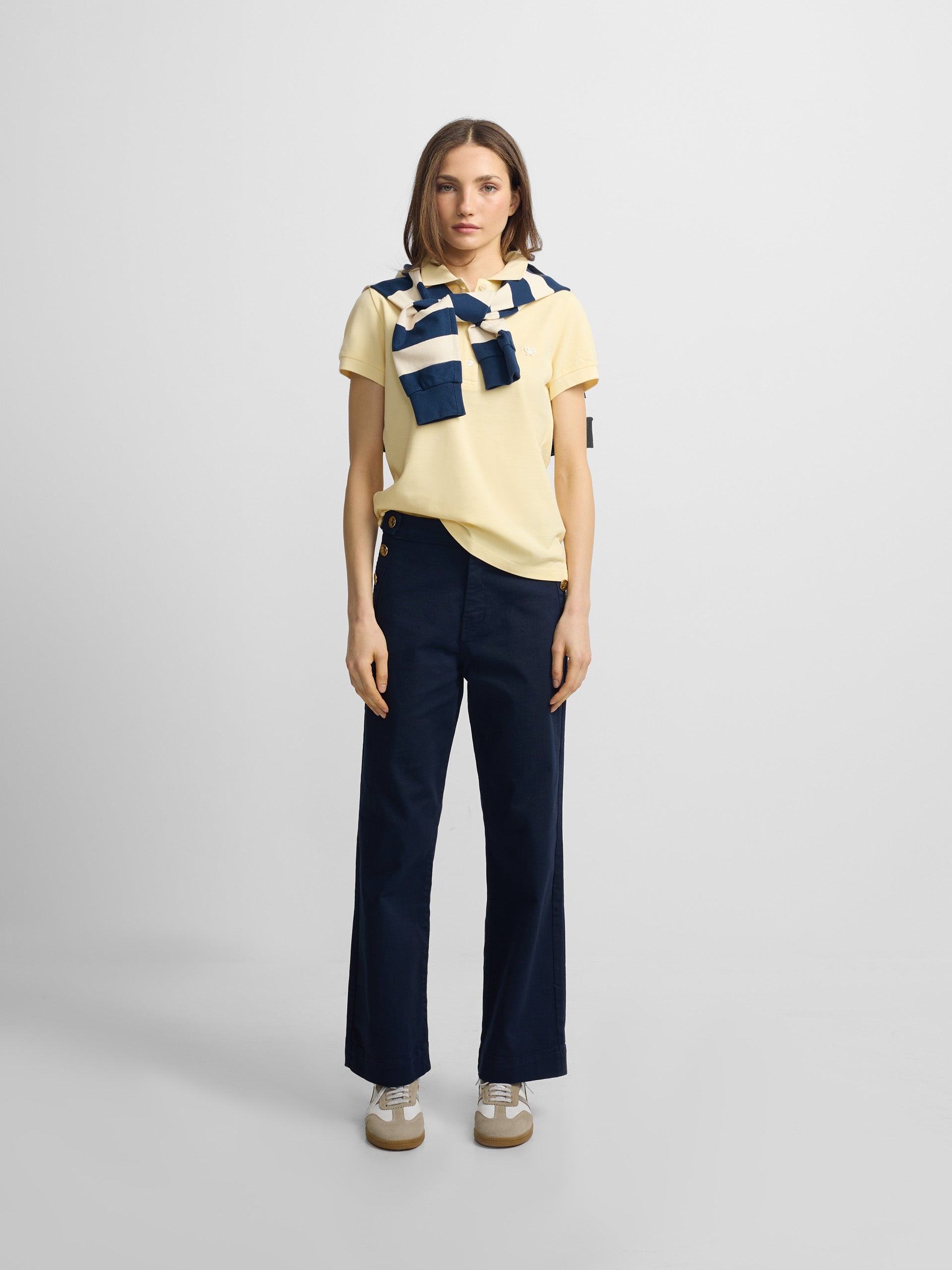 Classic yellow women's polo shirt