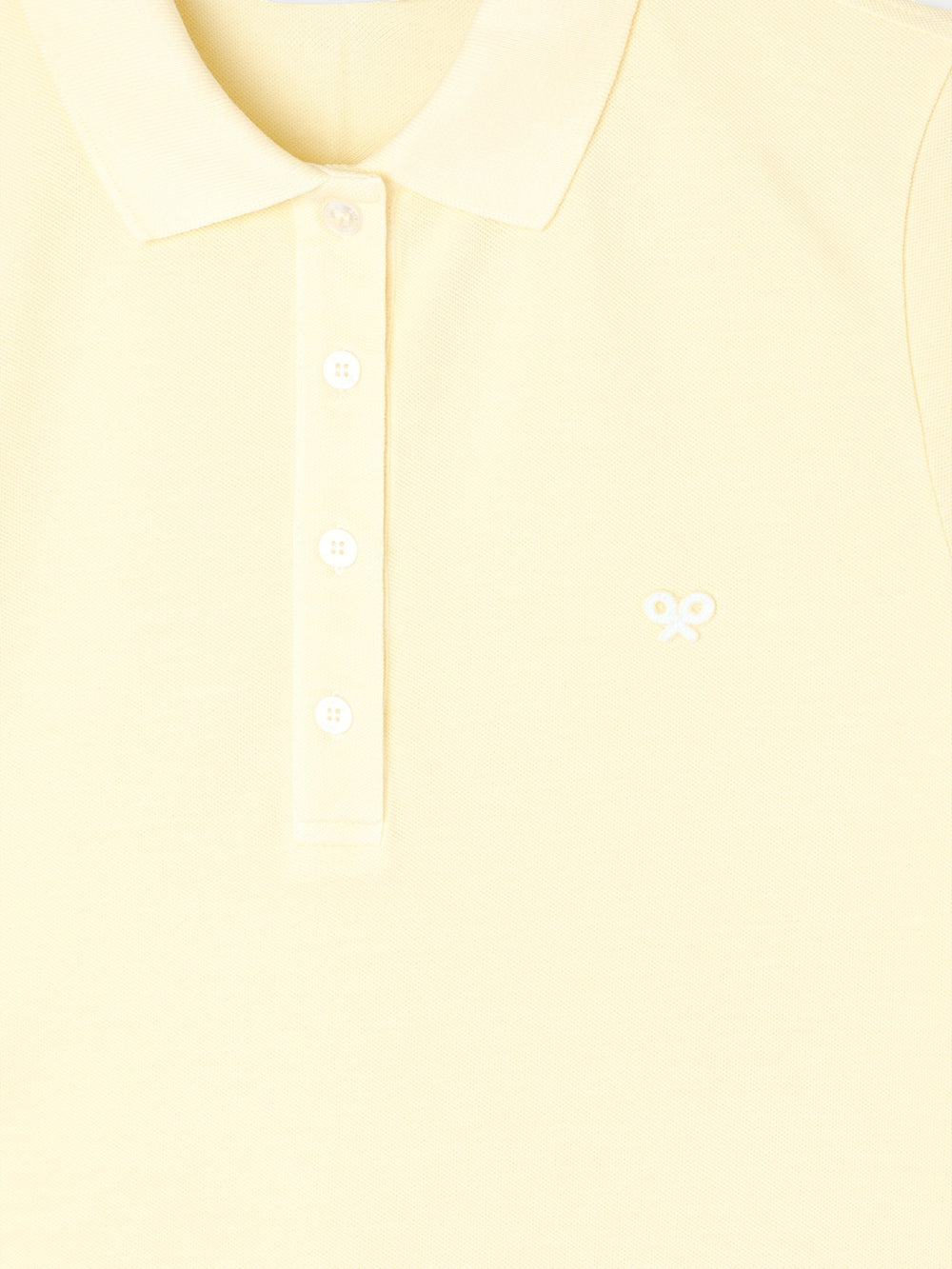 Polo femme classique jaune