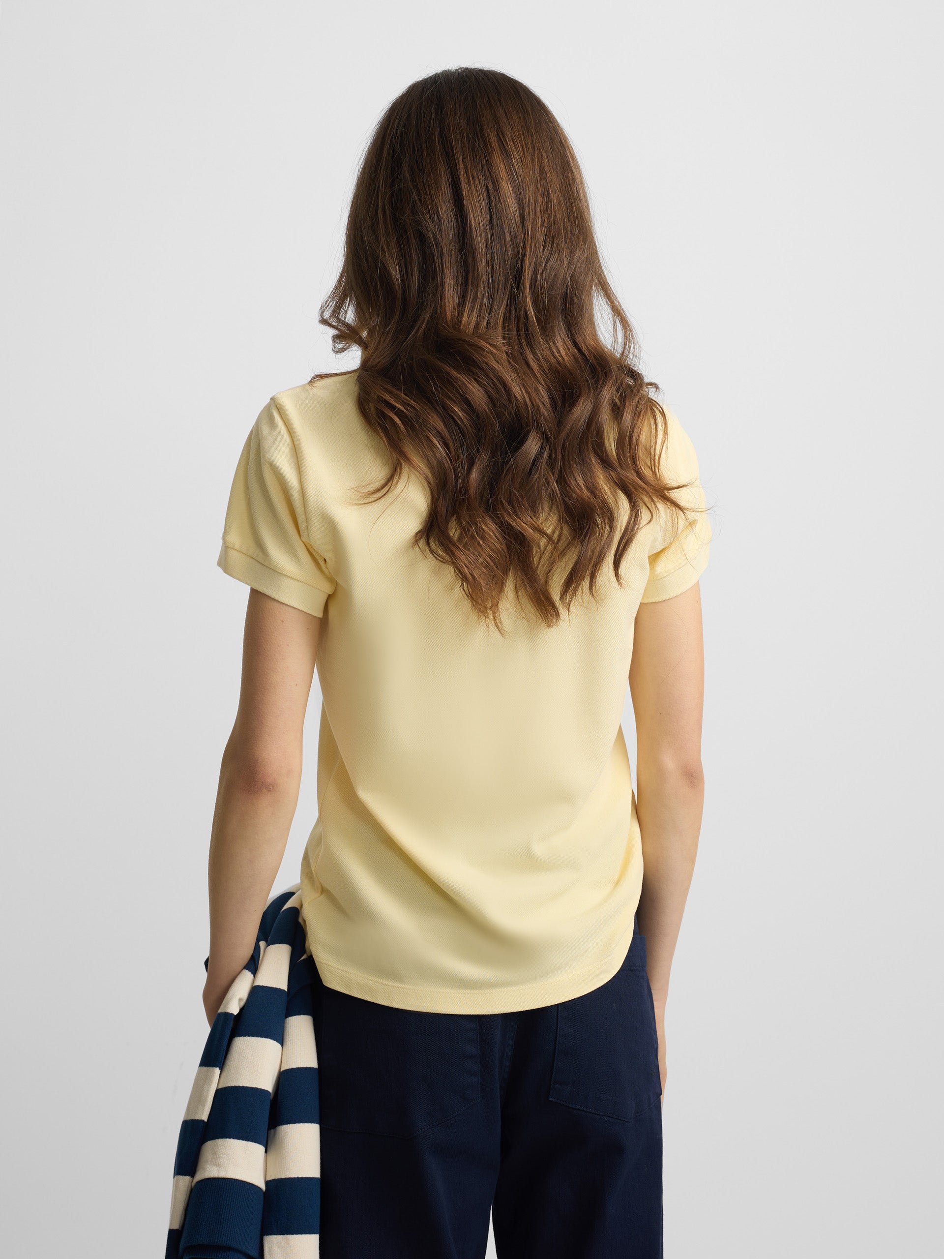 Classic yellow women's polo shirt