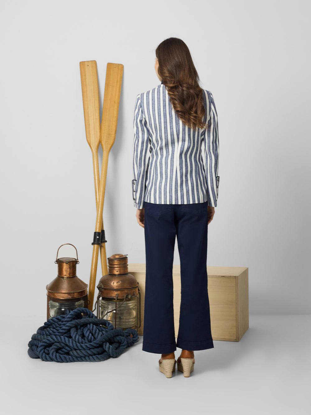 Americana marinera rayas azules