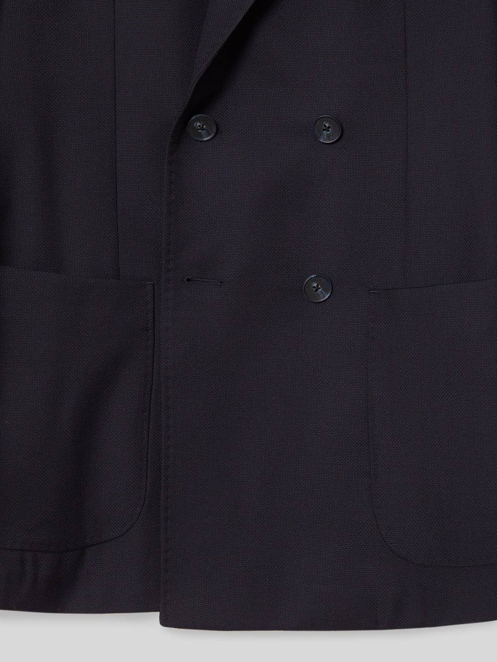 Americana strech cruzada azul marino