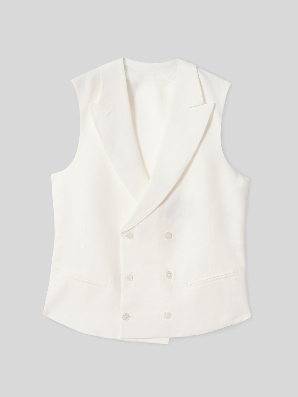 Chaleco chaque clasico blanco roto