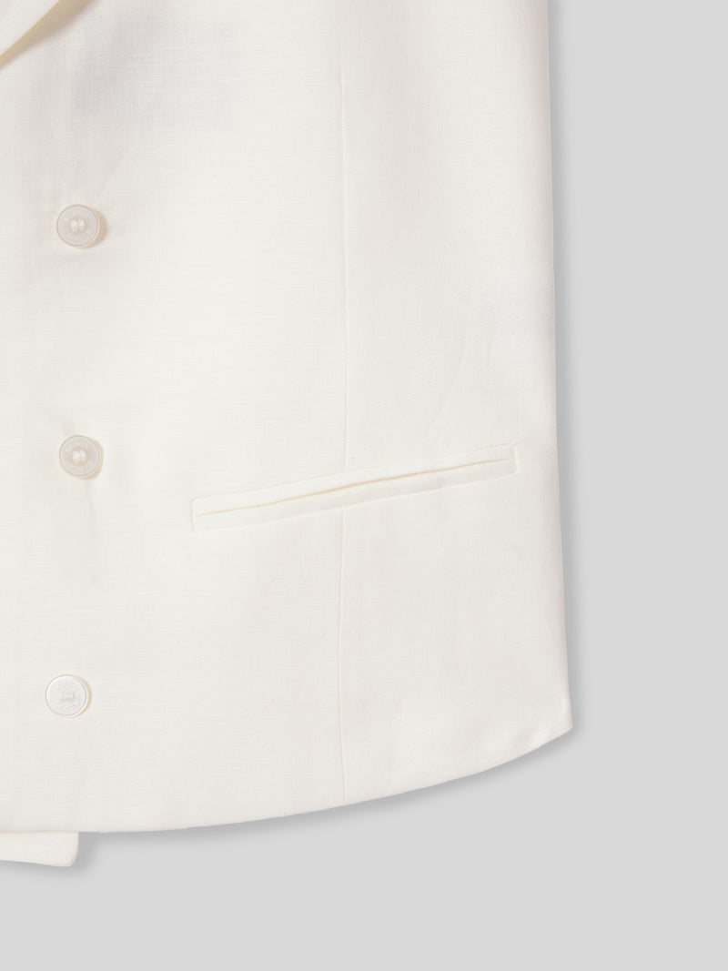 Chaleco chaque clasico blanco roto 