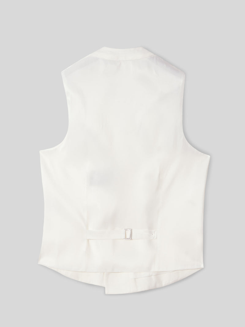 Chaleco chaque clasico blanco roto 