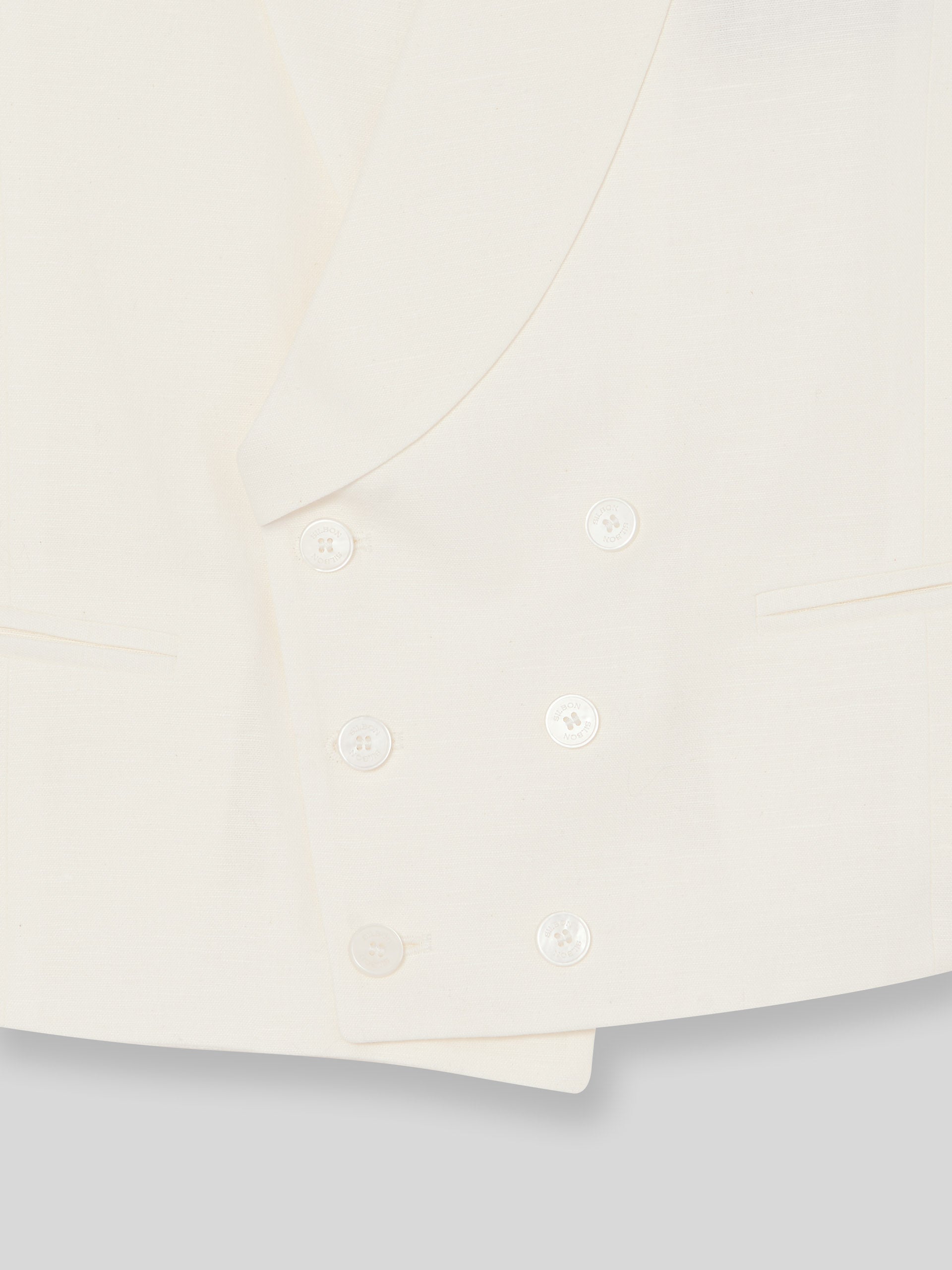Off-white round neck waistcoat