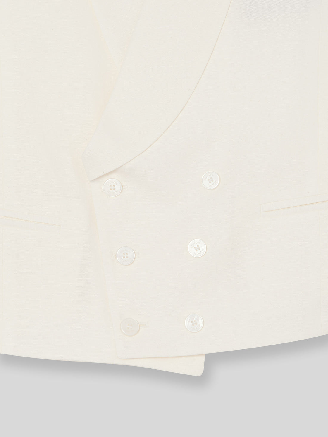 Gilet chaque col rond blanc cassé