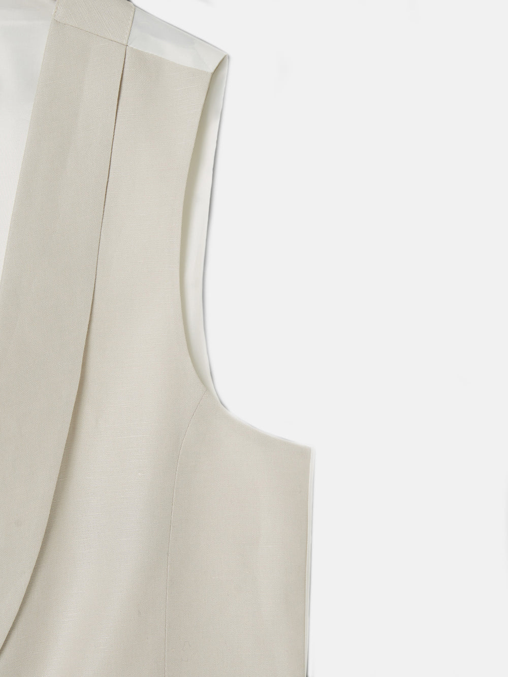 Chaleco chaque cuello redondo gris perla