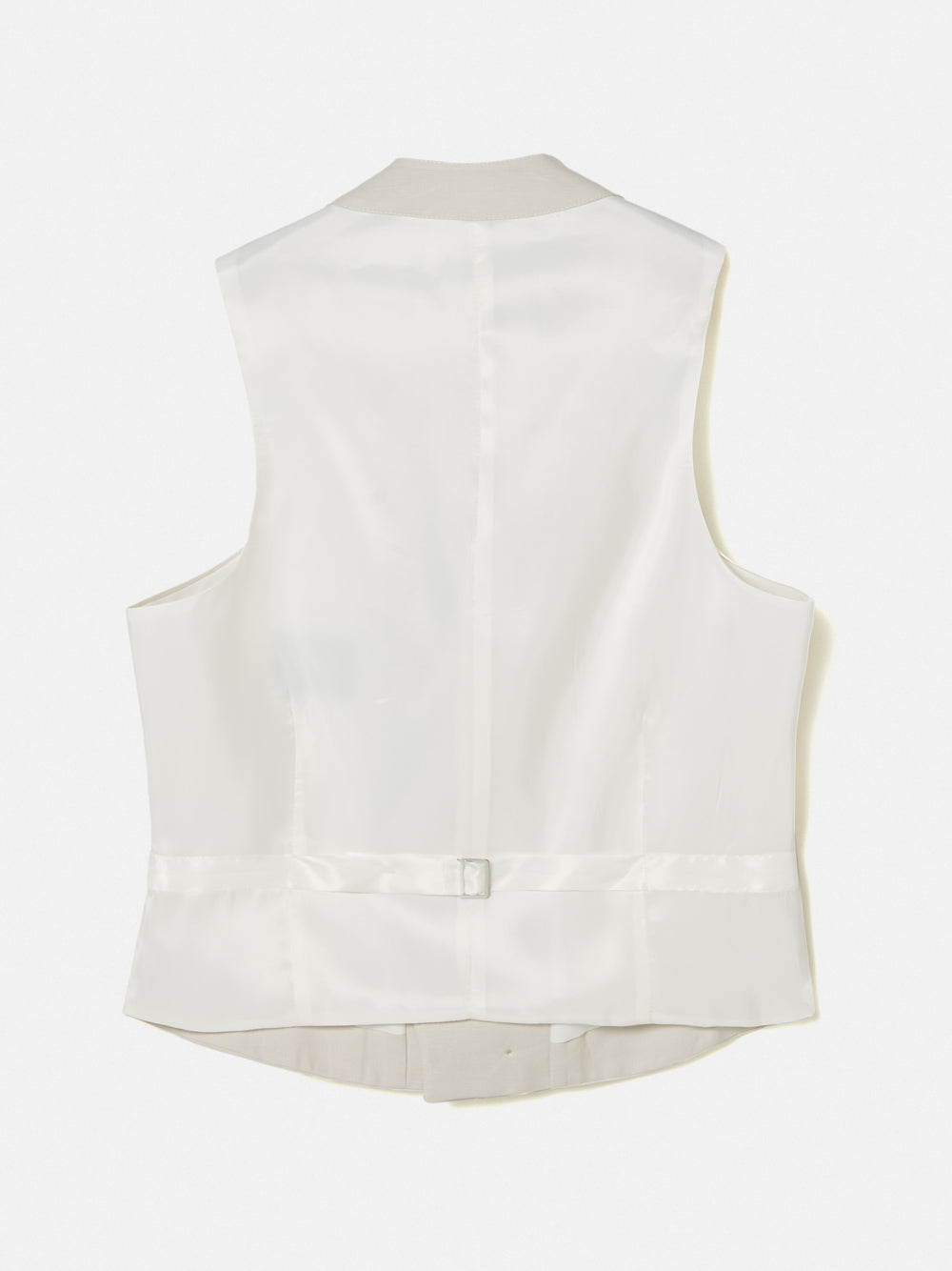 Chaleco chaque cuello redondo gris perla