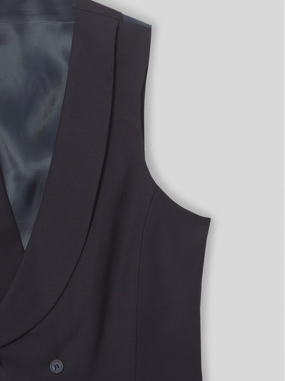 Chaleco vestir stretch cuello redondo azul marino