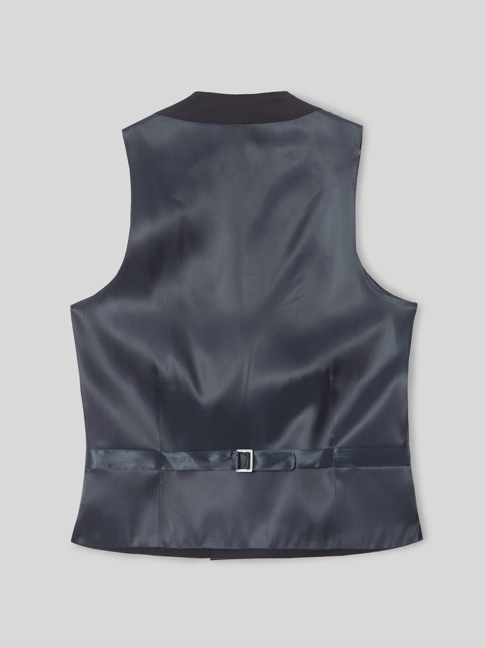 Chaleco vestir stretch cuello redondo azul marino