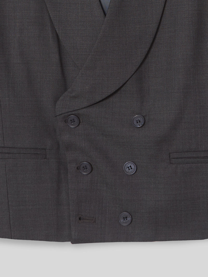 Chaleco vestir stretch cuello redondo gris