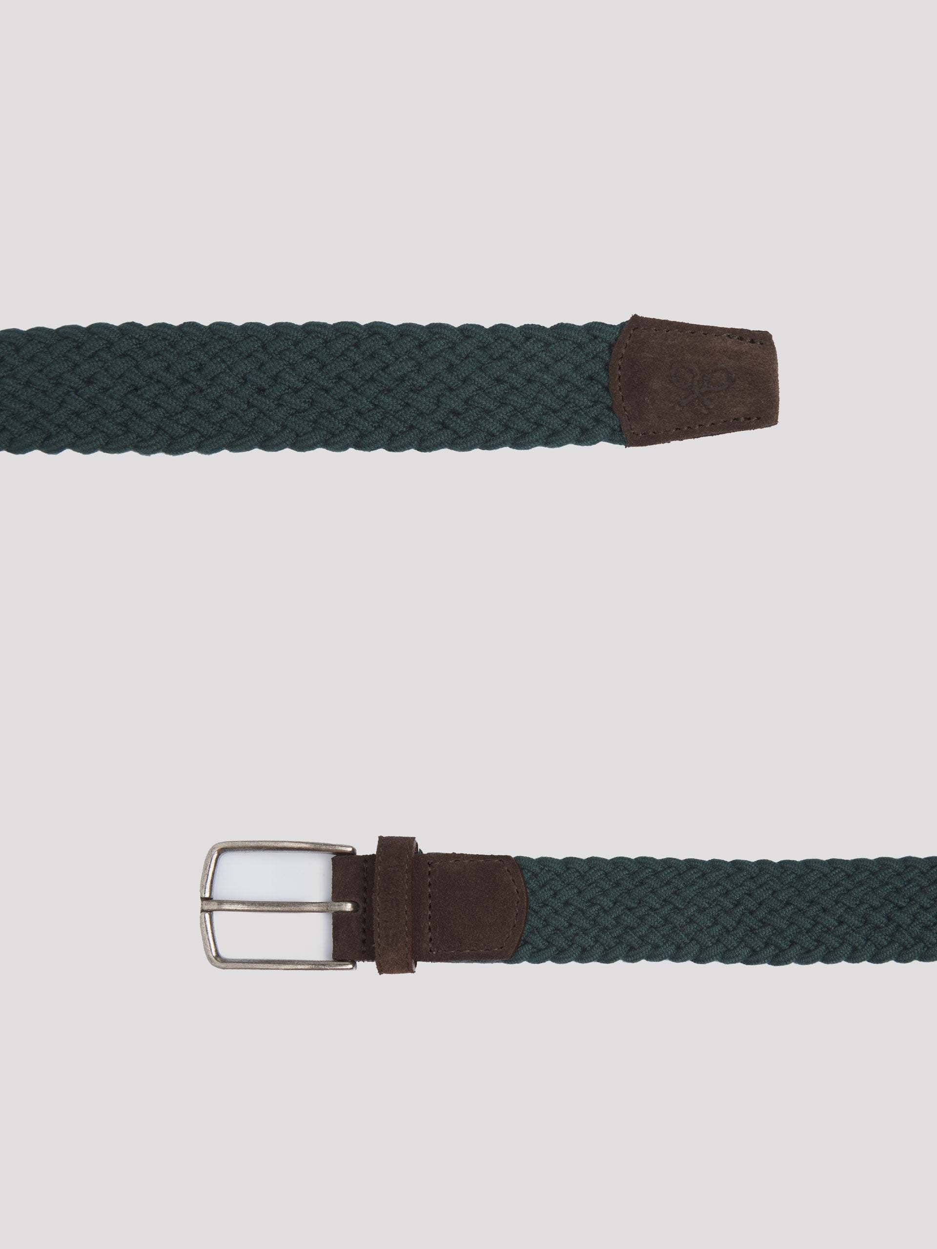 Cinturon elastico trenzado verde