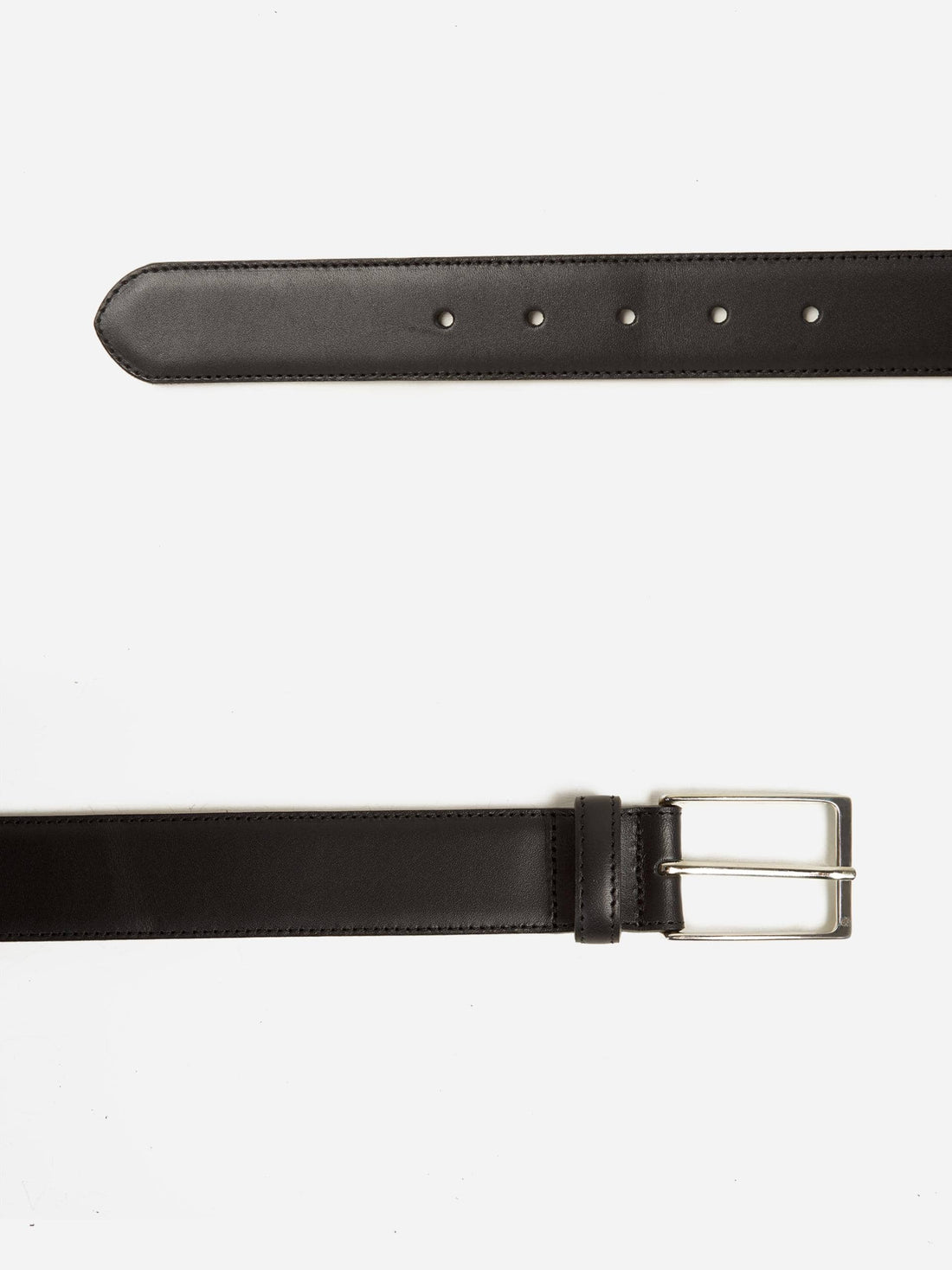 Black leather dress belt